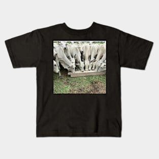 Cows Eating real photo Kids T-Shirt